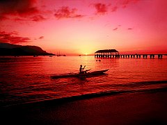 Hanalei Kayaker, Kauai, Hawaii